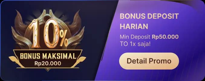 BONUS DEPOSIT HARIAN – TO 1X!